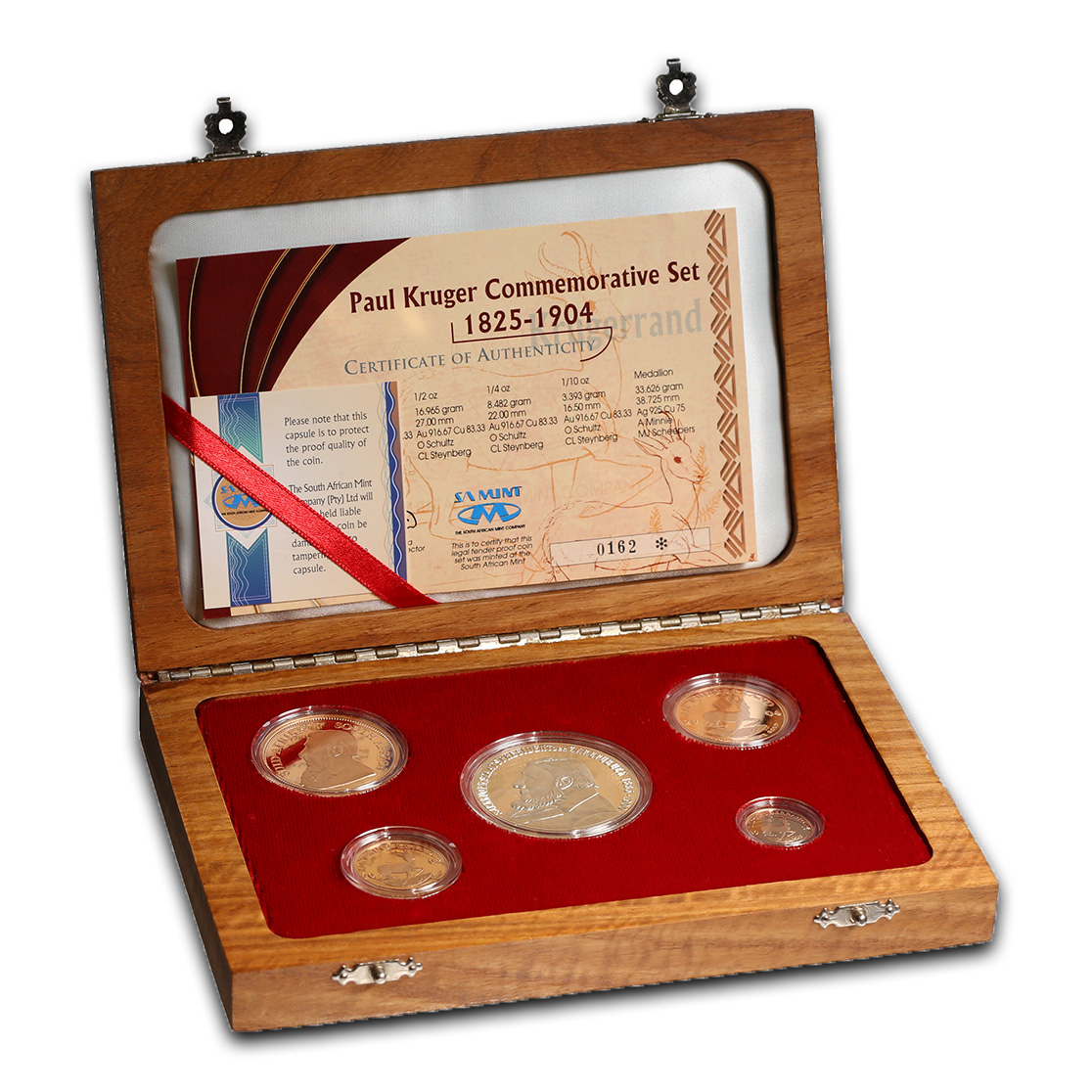 Paul Kruger 2004  5 Coin Commemorative Krugerrand Set