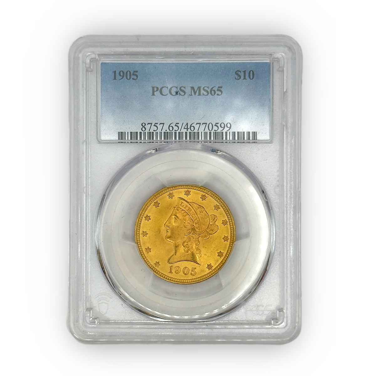 Certified US Gold $10 Liberty MS65 1905 PCGS