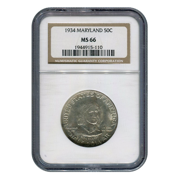 Certified Commemorative Half Dollar Maryland 1934 MS66 NGC