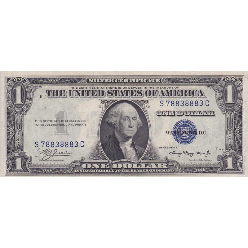 1935A $1 Silver Certificate UNC