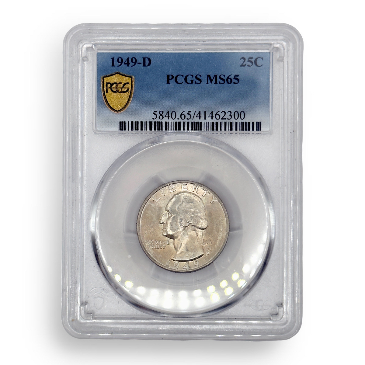 Certified Washington Quarter 1949-D MS65 PCGS