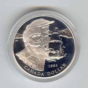 Canada 1995 silver dollar Hudson Bay