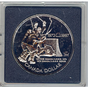 Canada 1997 silver dollar Hockey Victory
