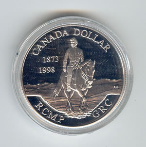 Canada 1998 silver dollar RCMP