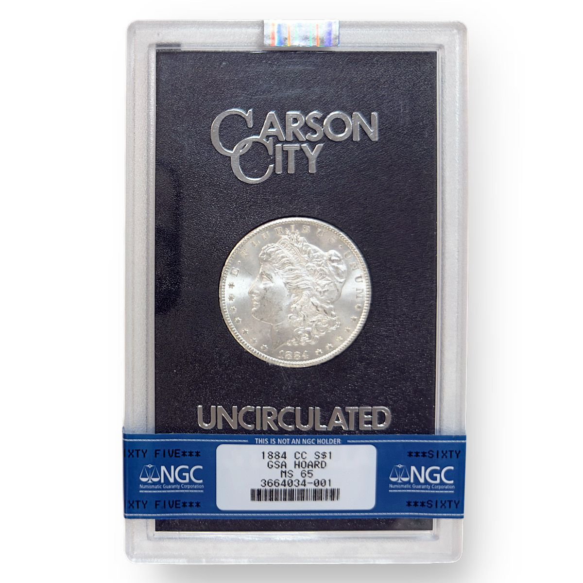 Carson City Morgan Silver Dollar 1884-CC GSA MS65 NGC