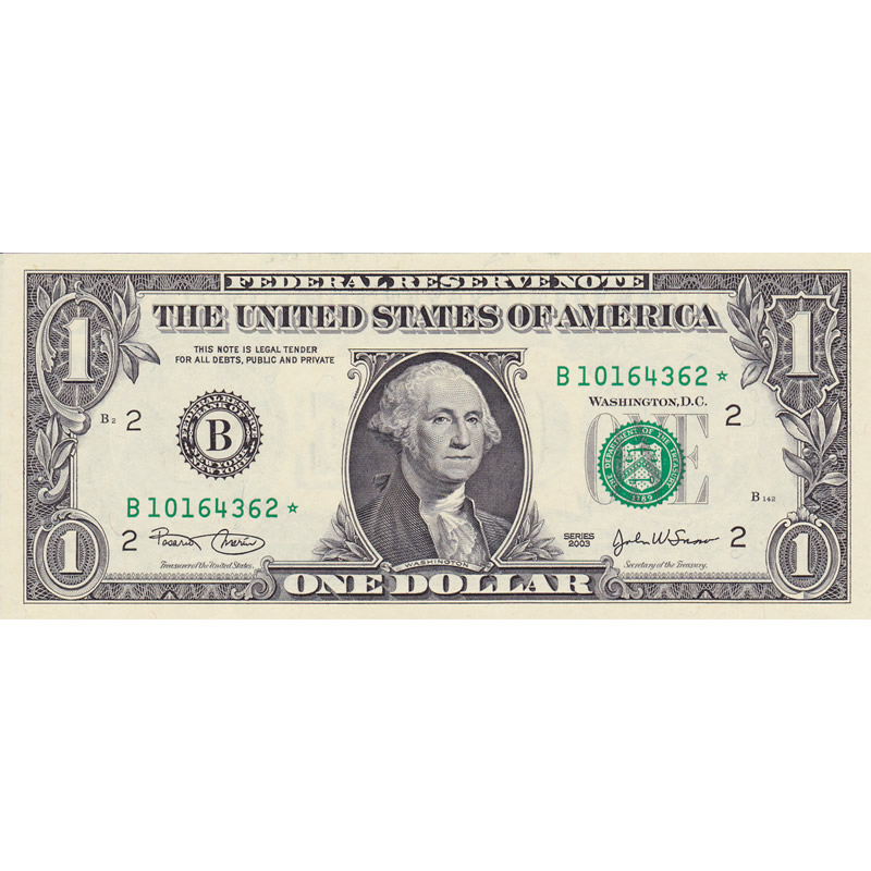 2003 $1 STAR Federal Reserve Note CU