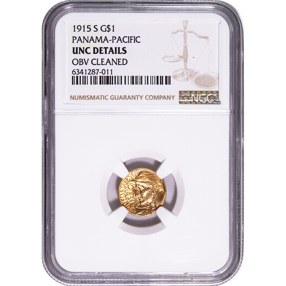 Certified $1 Gold Commemorative Panama-Pacific 1915-S UNC details NGC