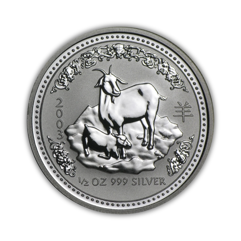 2003 Australia 1/2 oz Silver Lunar Goat