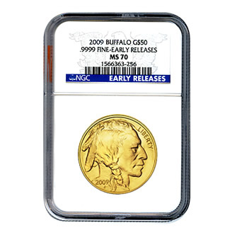 Certified Uncirculated Gold Buffalo 2009 MS70 Early Releases