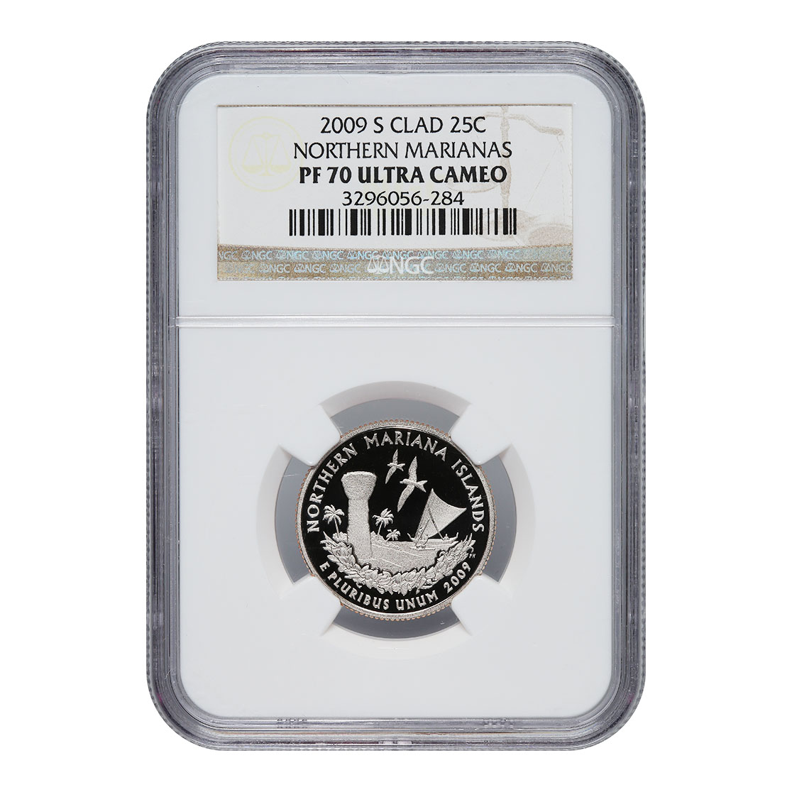 Certified Proof Northern Marianas Territory Silver Quarter 2009-S PF70 NGC