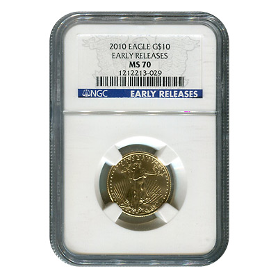 Certified American $10 Gold Eagle 2010 MS70 NGC Early Release