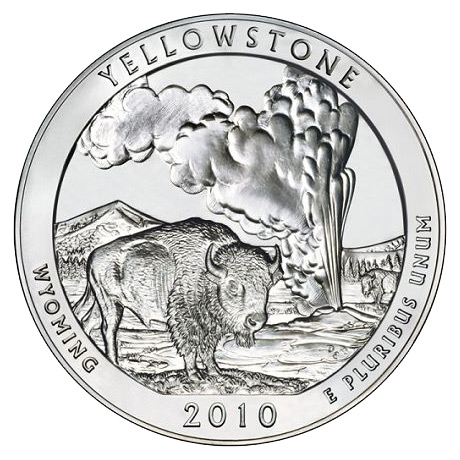 2010 Silver 5oz. Yellowstone ATB