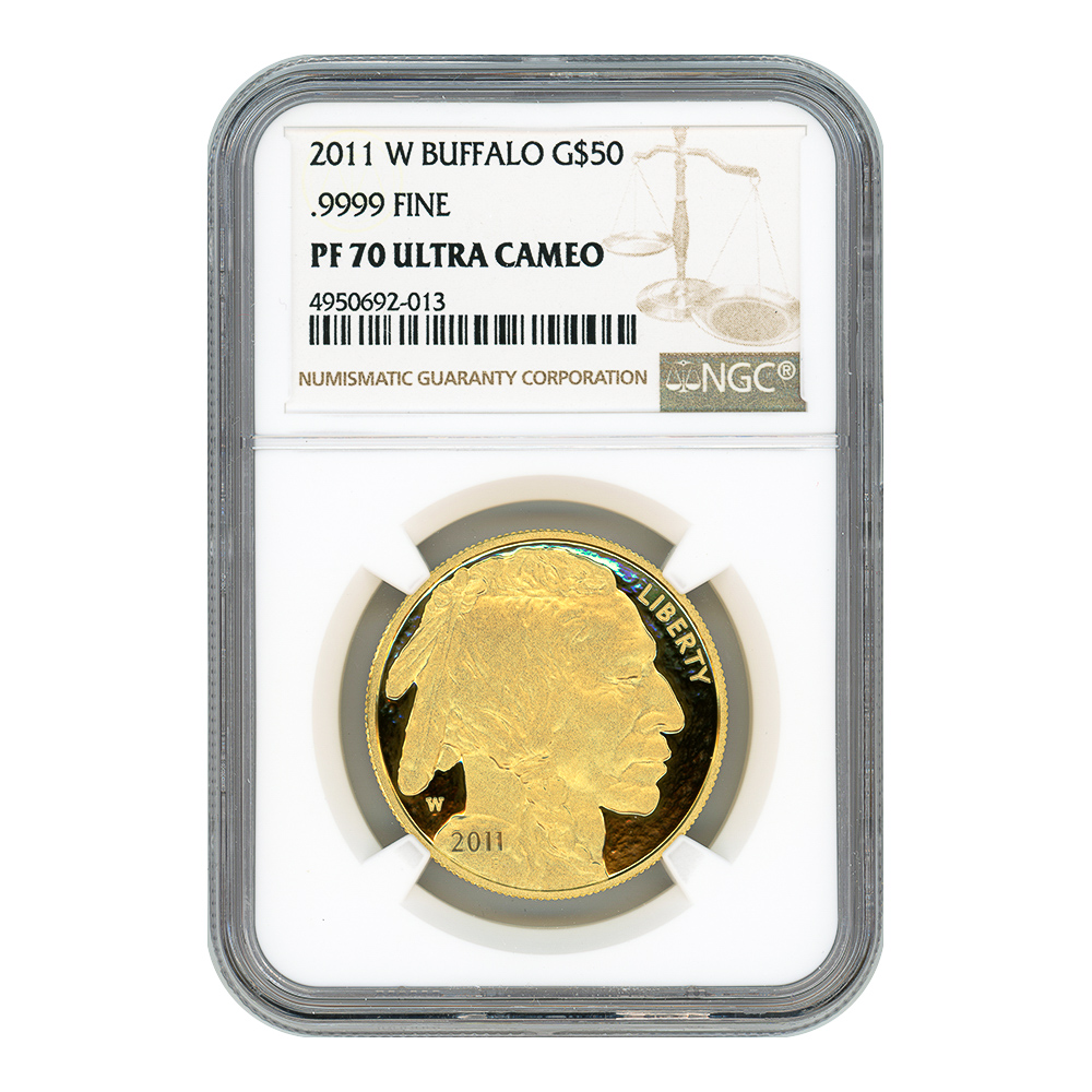 Certified Proof Buffalo Gold Coin 2011-W One Ounce PF70 Ultra Cameo
