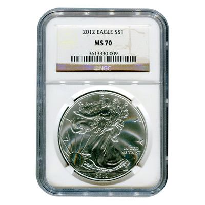 Certified Uncirculated Silver Eagle 2012 MS70