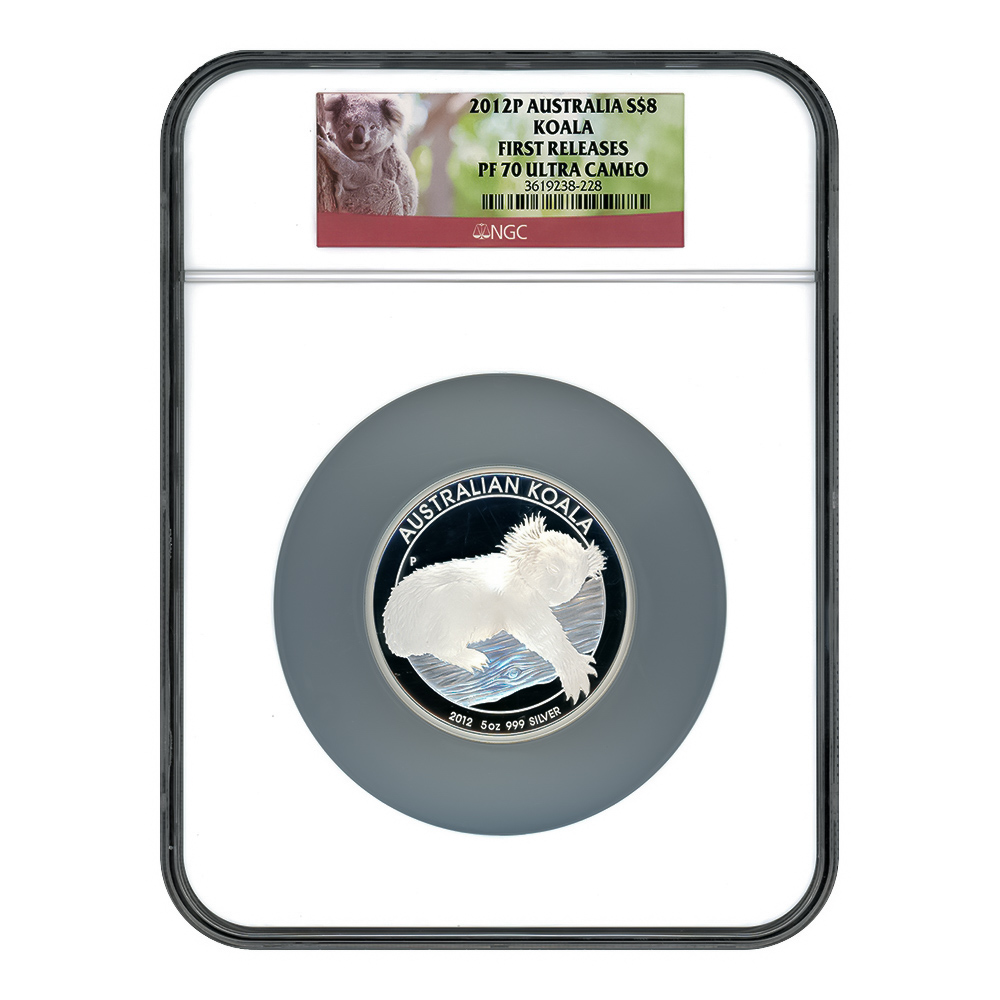 Australia 2012 $8 Silver Koala 5 oz. PF70 NGC