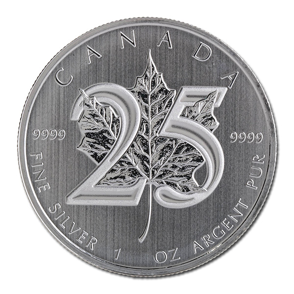 2013 Silver Maple Leaf 1 oz Uncirculated - 25th Anniversary