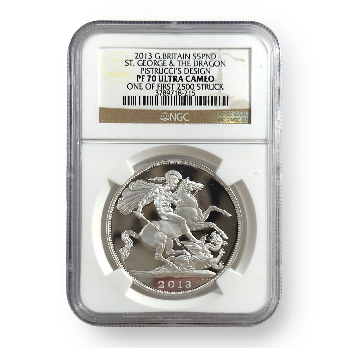 Certified Great Britain 2013 £5 St. George and the Dragon NGC PF70