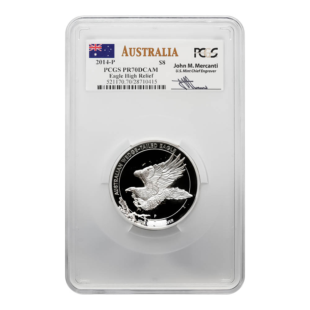 Australia $8 Wedge-tailed Eagle 5 oz. 2014 PR70 PCGS