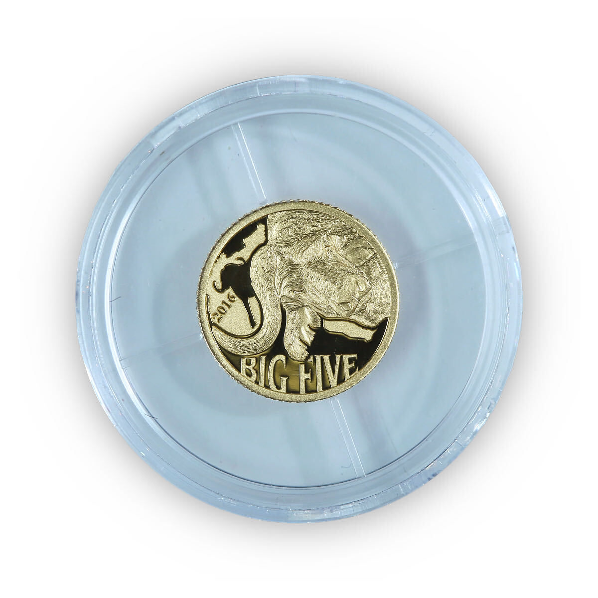 Cameroon 100 Francs Gold 2016 Big Five African Buffalo Half Gram Proof