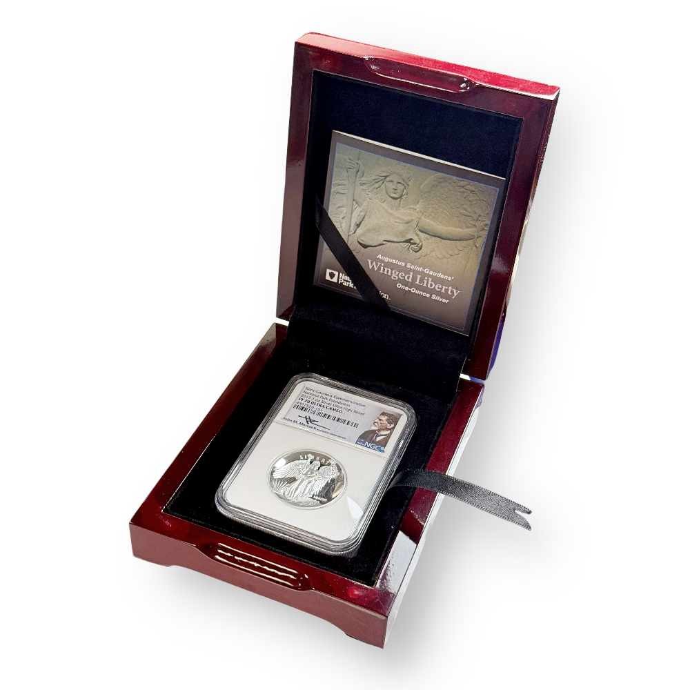 Certified 2017 US Silver Commemorative Saint-Gaudens Winged Liberty 1 oz PF70 Ultra Cameo NGC Mercan