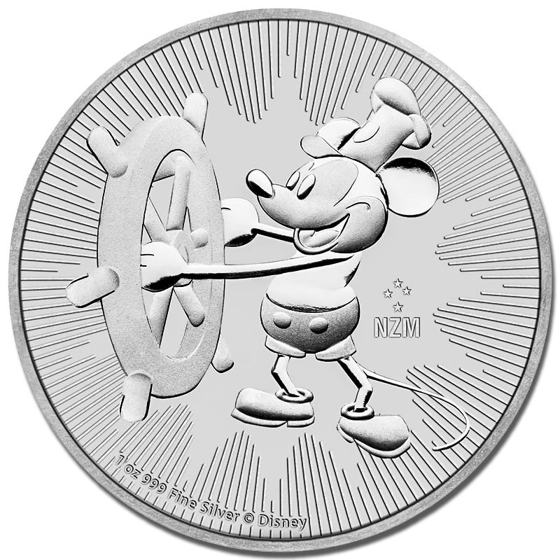 2017 1 oz Niue Mickey Mouse Steamboat Willie Silver Coin