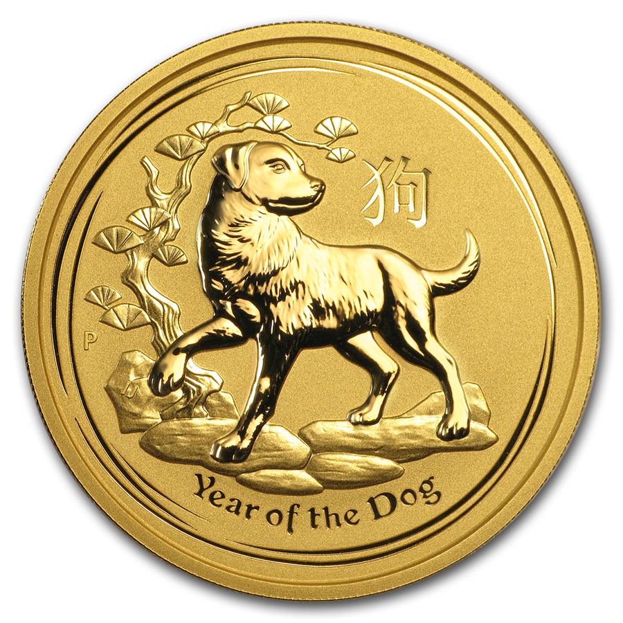 Australian Series II Lunar Gold 2 Ounce 2018 Dog