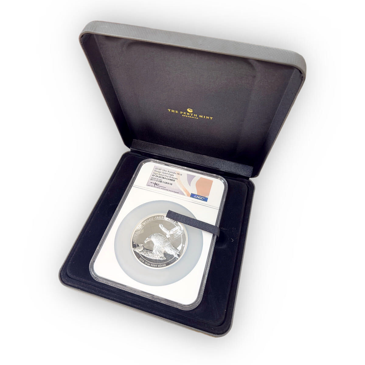 Australia $8 Wedge-Tailed Eagle 10 oz. 2018P PF70 NGC- IN BOX