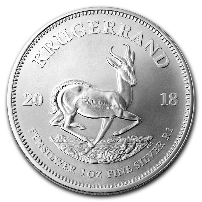  2018 South Africa 1 oz Silver Krugerrand BU
