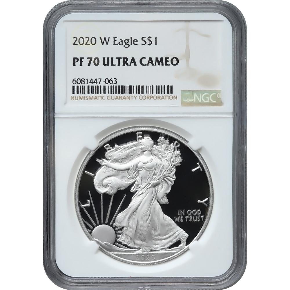 Certified Proof Silver Eagle 2020-W PF70 NGC