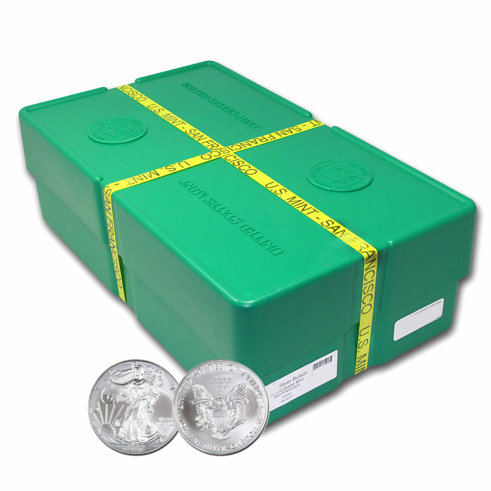 2020 Silver Eagle San Francisco Mint Sealed Monster Box of 500 Coins