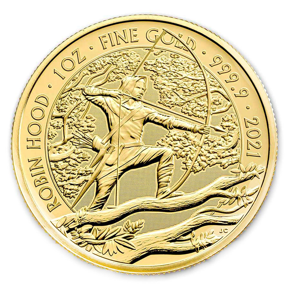 2021 Great Britain 1oz Gold Myths and Legends: Robin Hood