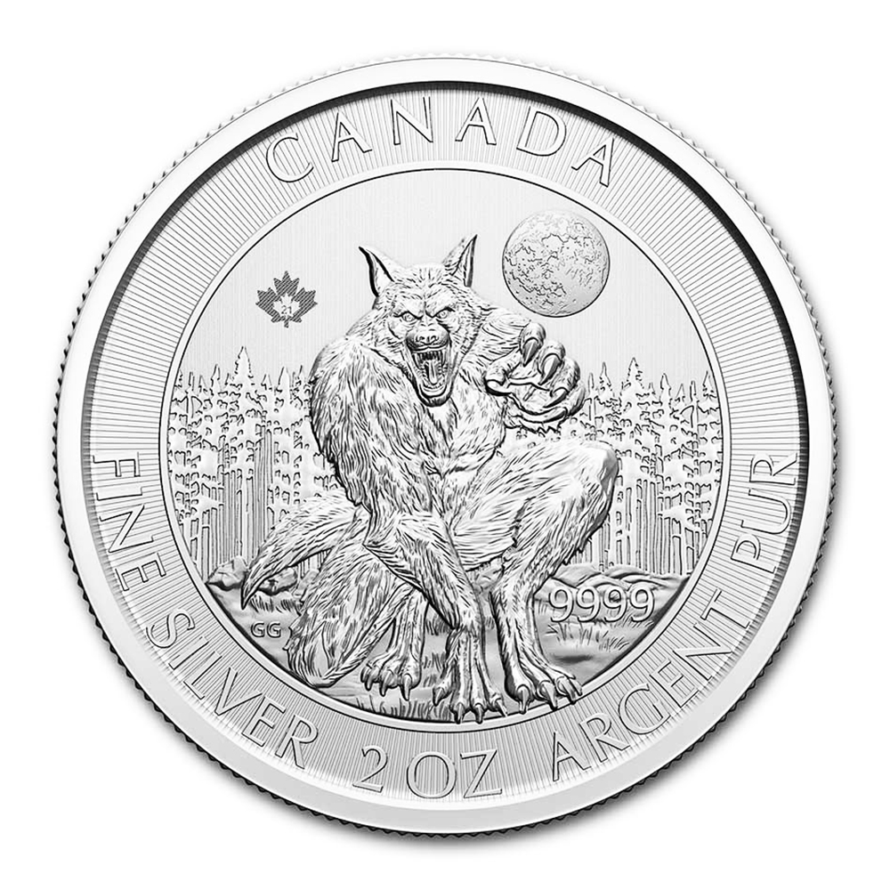 2021 Canada 2 oz Silver Creatures of the North Werewolf