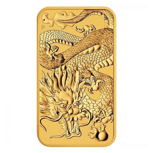 2022 1 oz Perth Mint Dragon Gold Bar