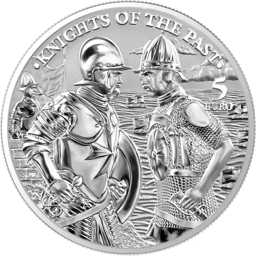 2022 1 oz Germania Knights of Malta Silver Coin 5 Euro