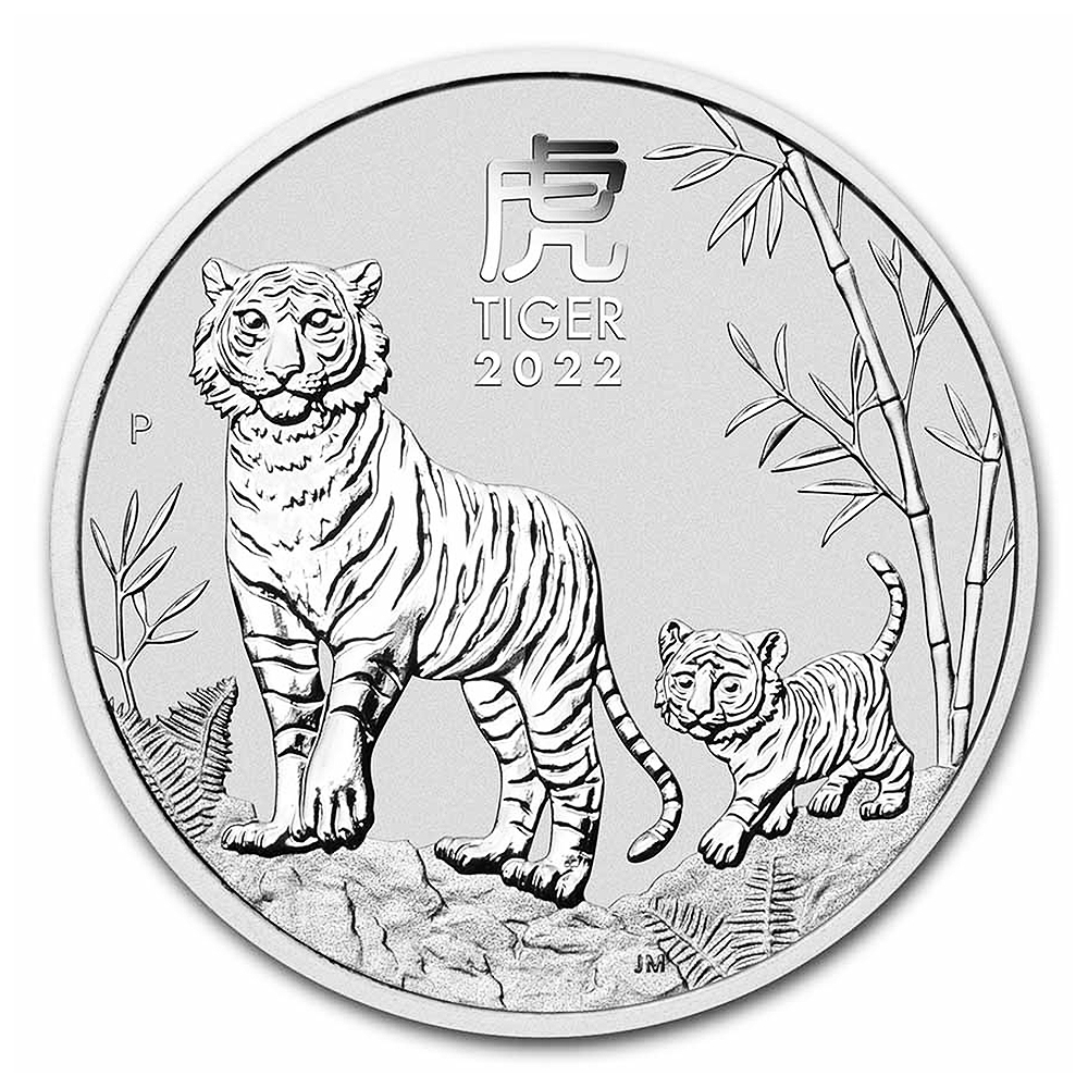 2022 Australia 1 oz Silver Lunar Tiger BU (Series III)