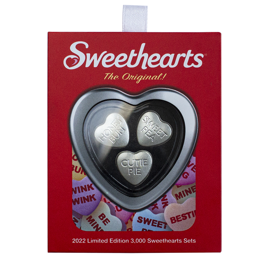 Sweethearts Candy 2022 PAMP Suisse 3-Heart Set .9999 Fine (w/Box)