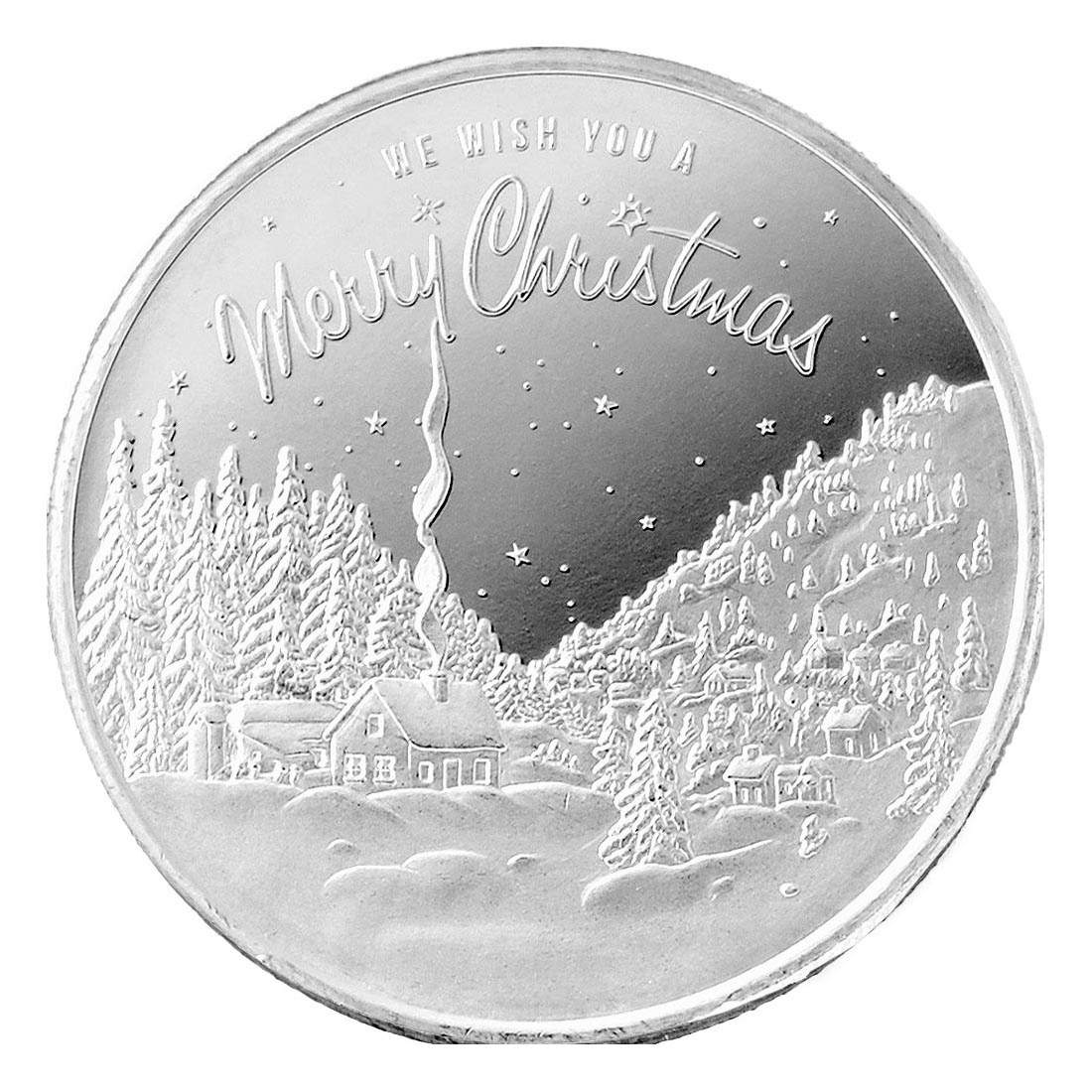 2023 Christmas in the Mountains 1oz Silver Round (D-16)