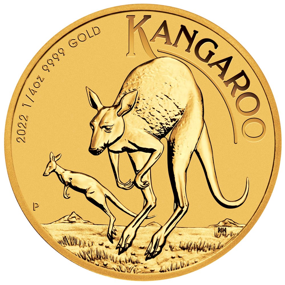 2022 Australia Gold Kangaroo 1/4 oz