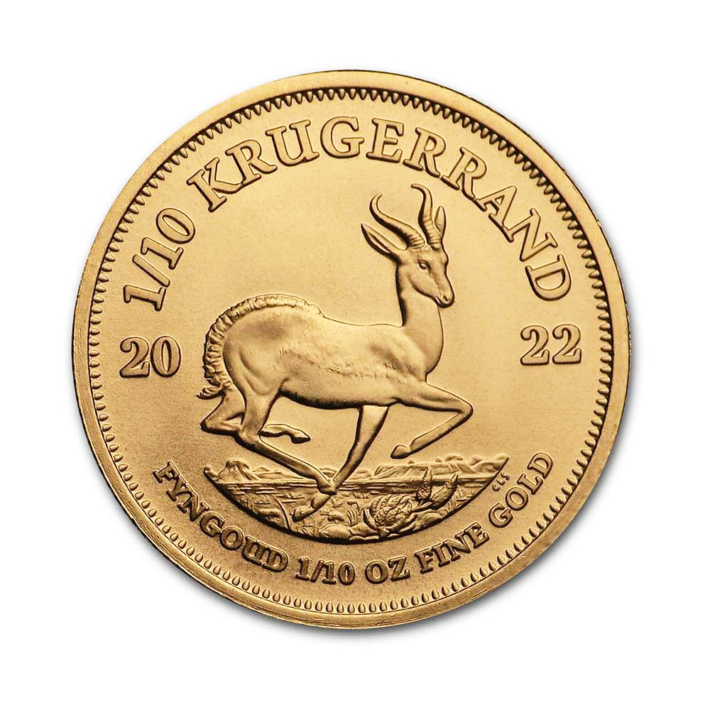 2022 South Africa 1/10 oz Gold Krugerrand BU