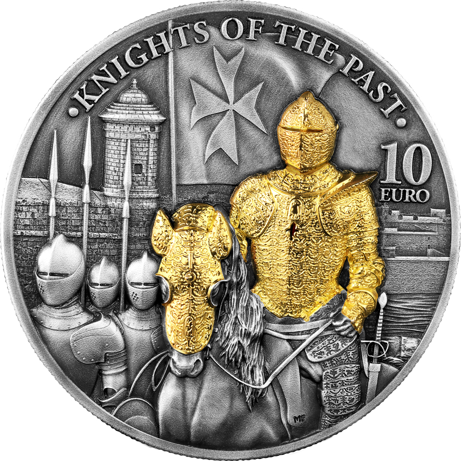 2023 2 oz Germania Knights of Malta Silver Coin 10 Euro High Relief 