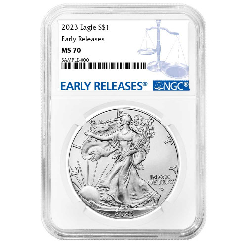 Certified Uncirculated Silver Eagle 2023 MS70 NGC Early Releases