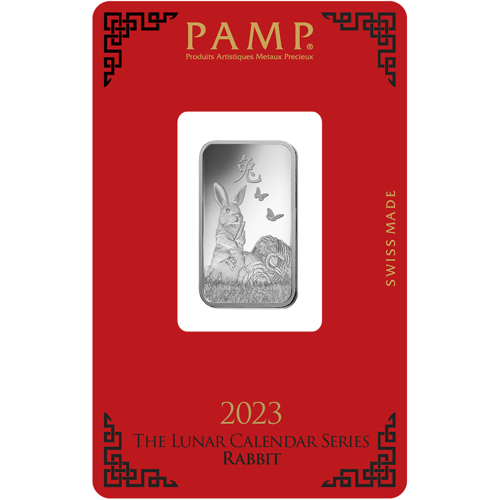 10g PAMP Suisse 2023 Year of the Rabbit Silver Bar (In Assay)