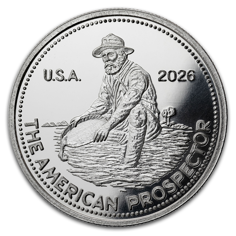 Silver Bullion 1 oz 2026 Engelhard Prospector Silver Round (Proof Like)