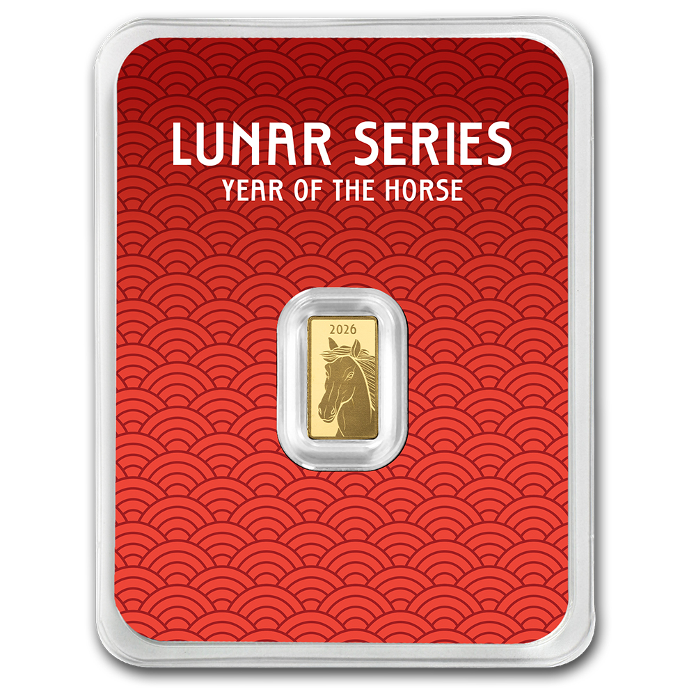 2026 Year Of The Horse - 1 Gram Gold Bar
