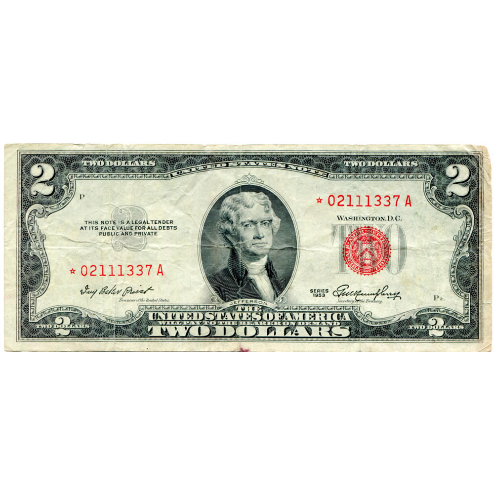 1953 Series $2 STAR United States Note F-VF
