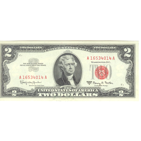 1963A $2 Legal Tender Note CU