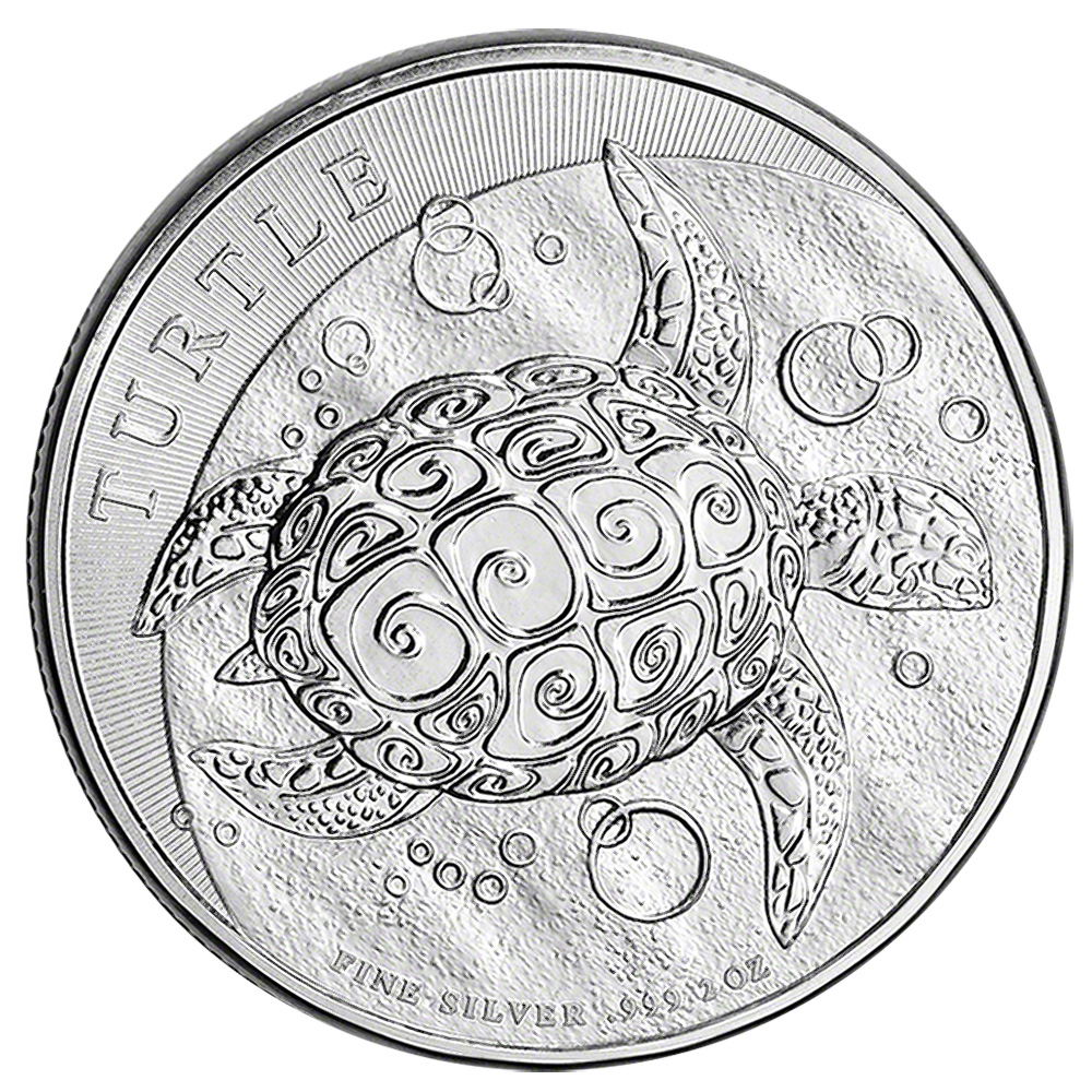 Niue 2 oz Silver 2015 $5 Hawksbill Turtle