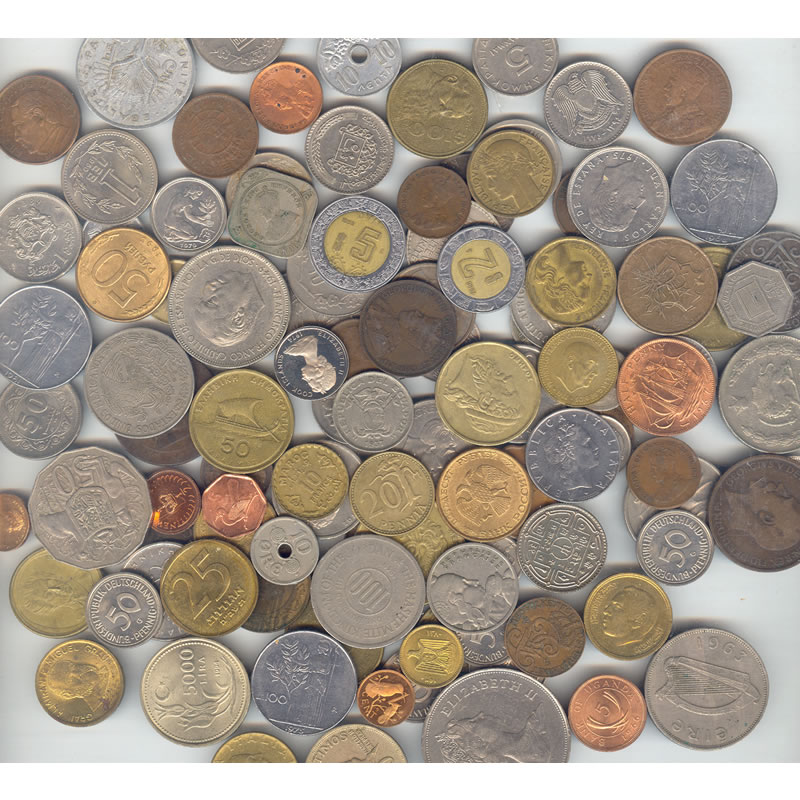 1 Pound of World Coins 