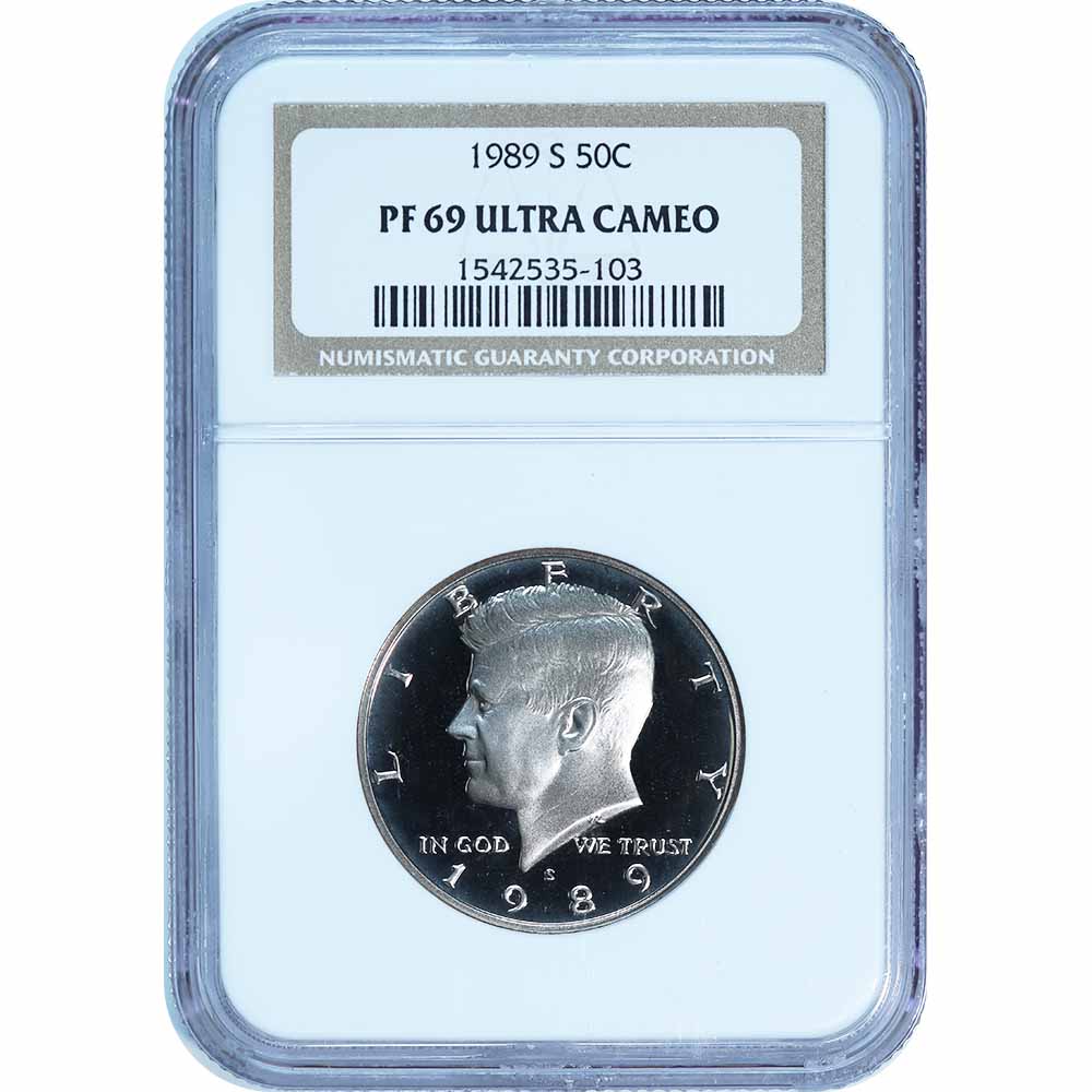 Certified Kennedy Half Dollar 1989-S PF69 NGC
