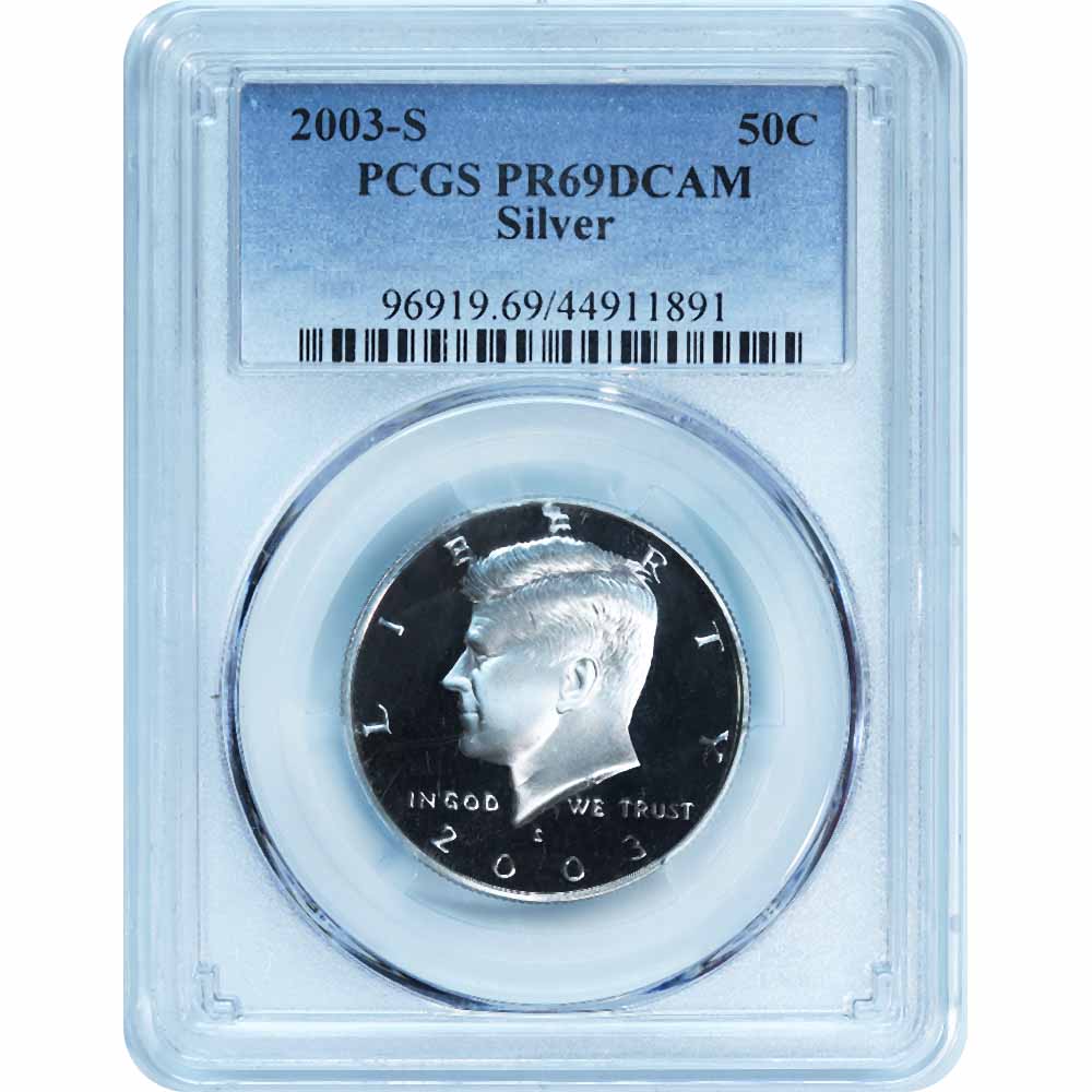 Certified Kennedy Half Dollar 2003-S Silver PR69 PCGS